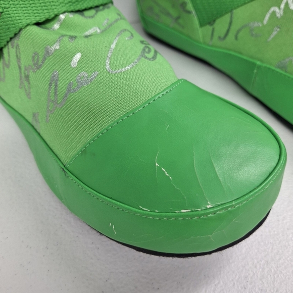 Boots green Funky unique mid shaft boots bootie size 11 nwot - Picture 15 of 16